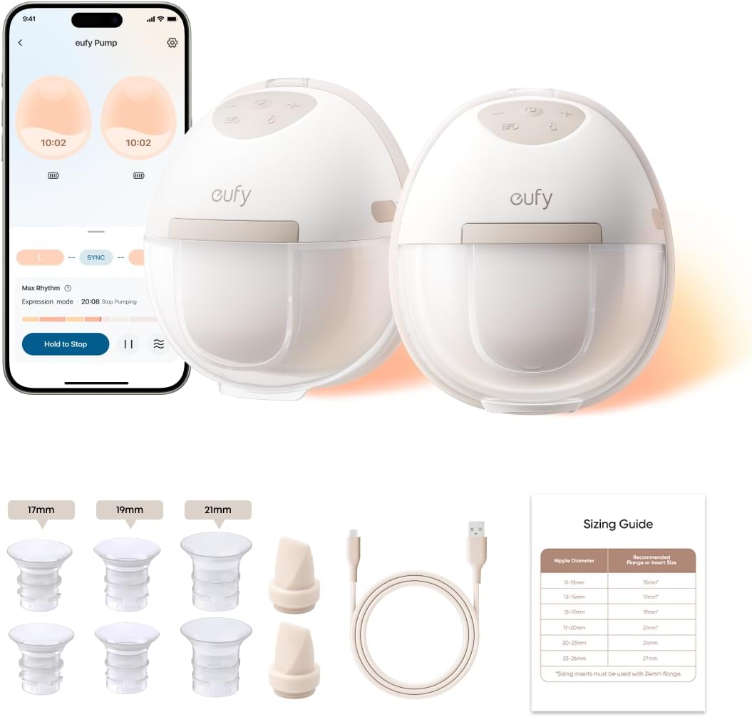 eufy Security Extractor de leche con calefacción manos libres E20,...
