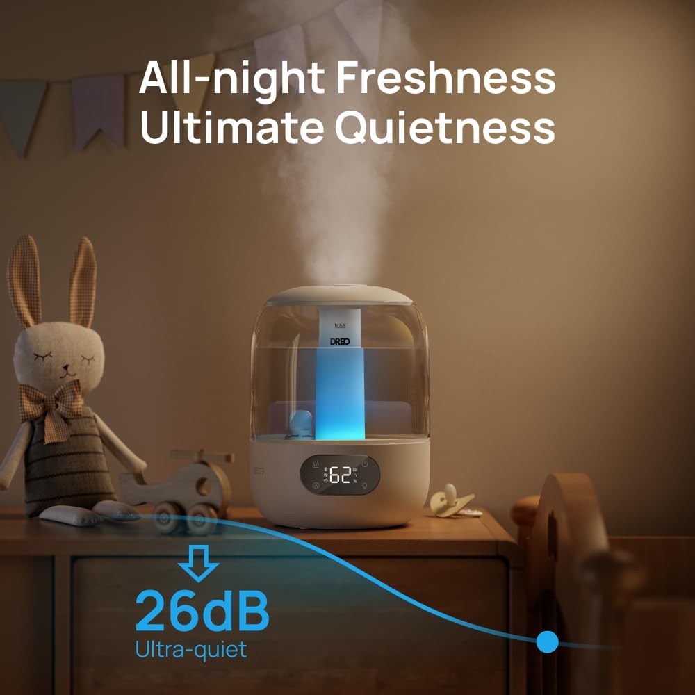 Dreo Humidificadores para dormitorio, humidificador ultrasónico de...