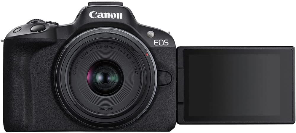 Cámara Canon EOS R50 sin espejo con lentes RF-S de 18-45mm y 55-210...