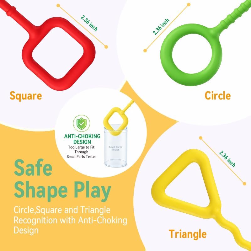 COMTAY Juguete de silicona Montessori para bebés | Juguete sensoria...