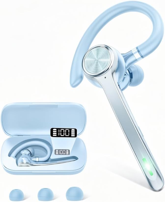 HEIBAS Auriculares Bluetooth, auricular Bluetooth inalámbrico con e...