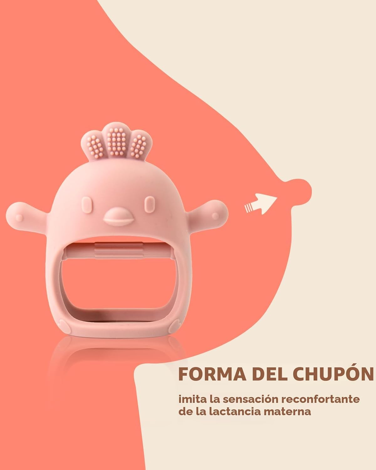 ChooKaChoo Paquete de 2 manoplas de dentición de silicona para bebé...