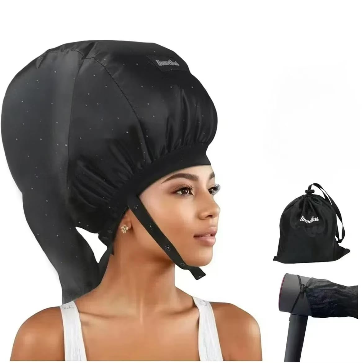 Secador de pelo con capucha, difusor de pelo ideal para cabello riz...