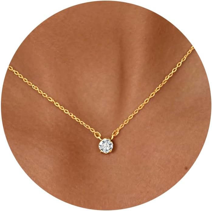 NECOCY - Collares delicados chapados en oro de 14k\/plata con circo...