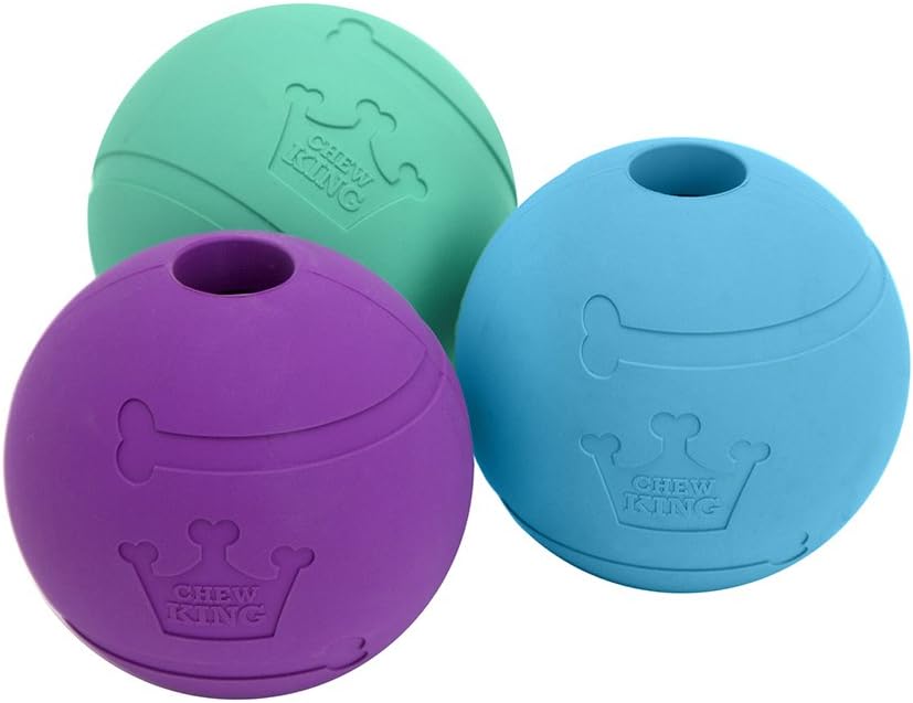 Chew King - Pelotas para lanzar y buscar, juguete de goma natural e...