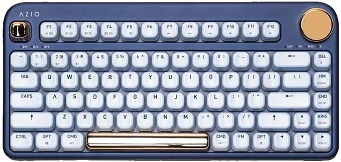 Azio IZO Teclado mecánico inalámbrico BT5\/USB para PC y Mac, Iris...