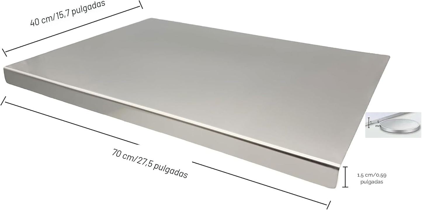Tablas de cortar de acero inoxidable para cocina, tabla de hornear,...