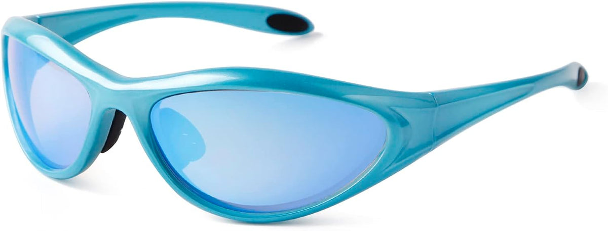 ADE WU Gafas de sol Y2K Rave de moda envolventes gafas de sol depor...