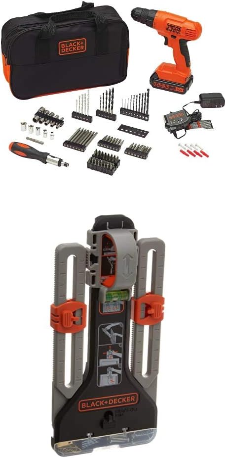 BLACK+DECKER - Juego de taladro y broca de 20 V máx con kit de herr...