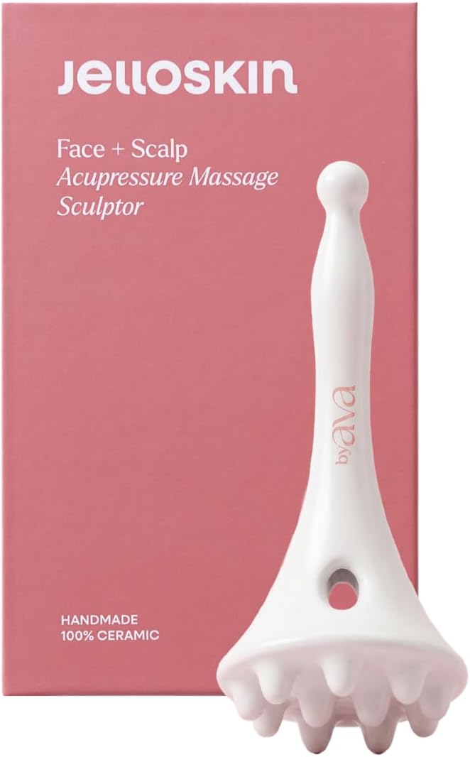 byAVA Masajeador facial y cuero cabelludo Gua Sha, herramienta de c...