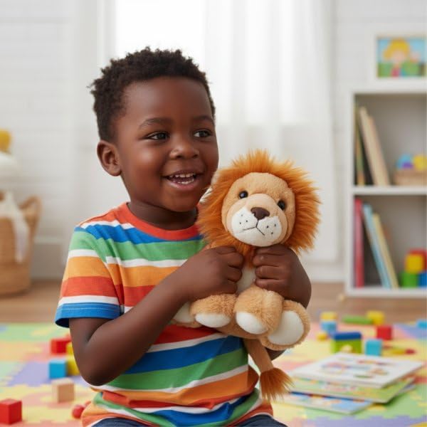 YUKOUQIAN Peluche de león de 8 pulgadas para niñas y niños, Navidad...