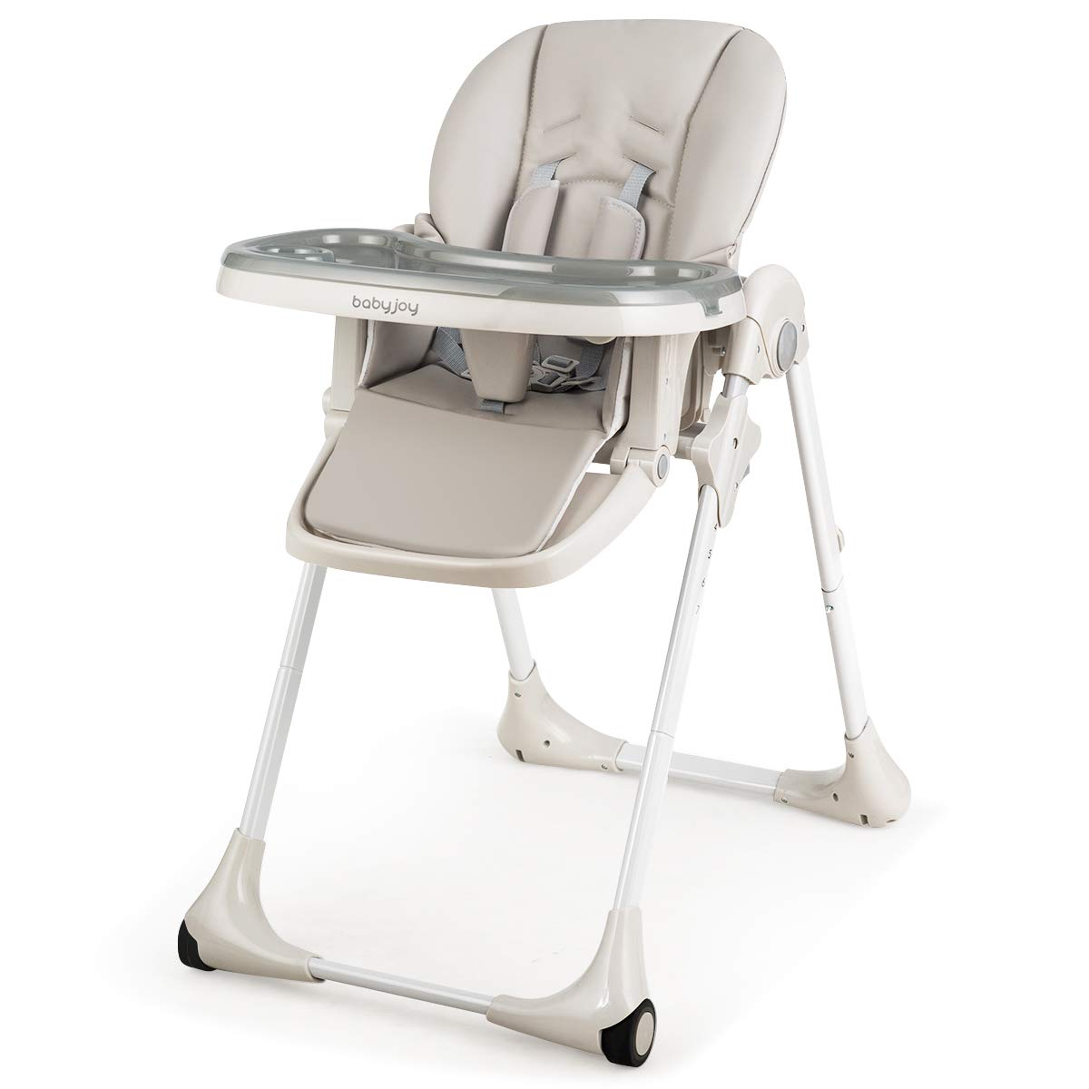 BABY JOY Silla alta convertible para bebés y niños pequeños, altura...