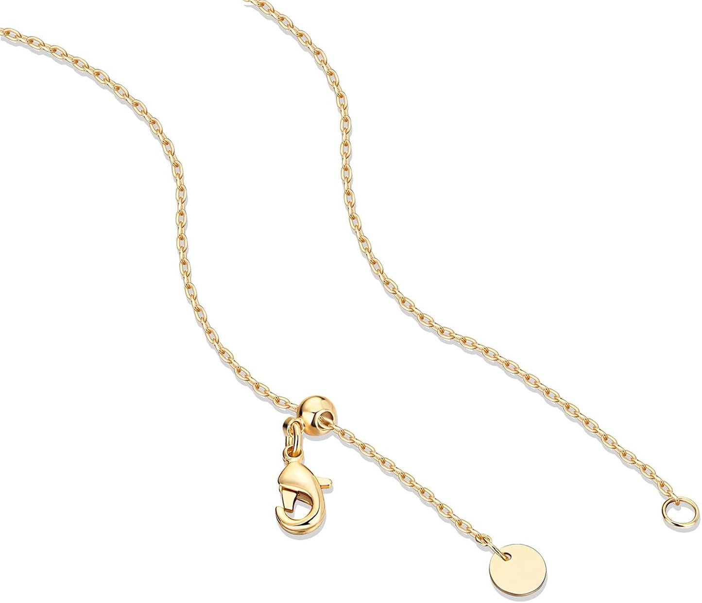 PAVOI Collares con colgante de moneda grabada chapada en oro de 14...