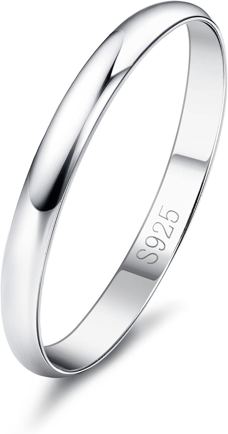 Diamday Anillos de Plata de Ley S925 para Hombre y Mujer, Anillo de...