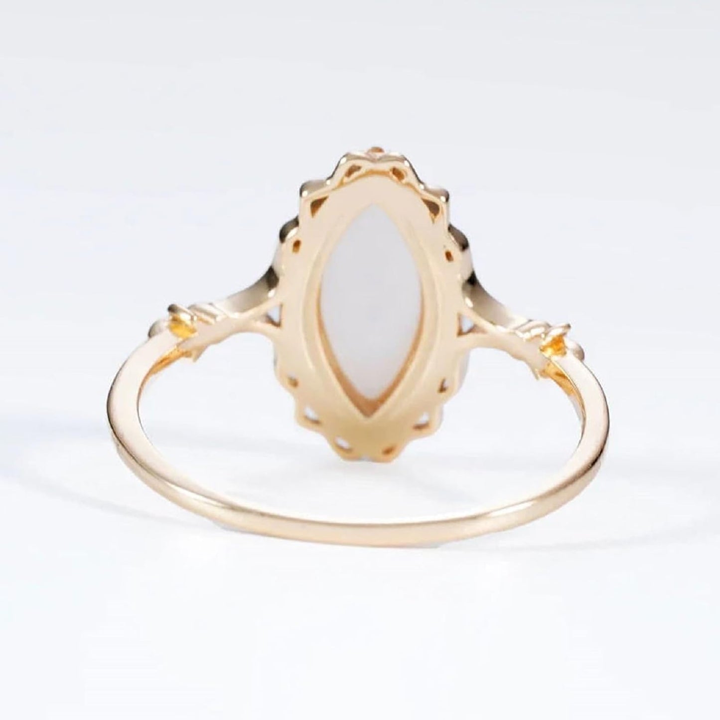 JASXEYO Anillo de encaje de onda simple para mujer, anillo de estil...