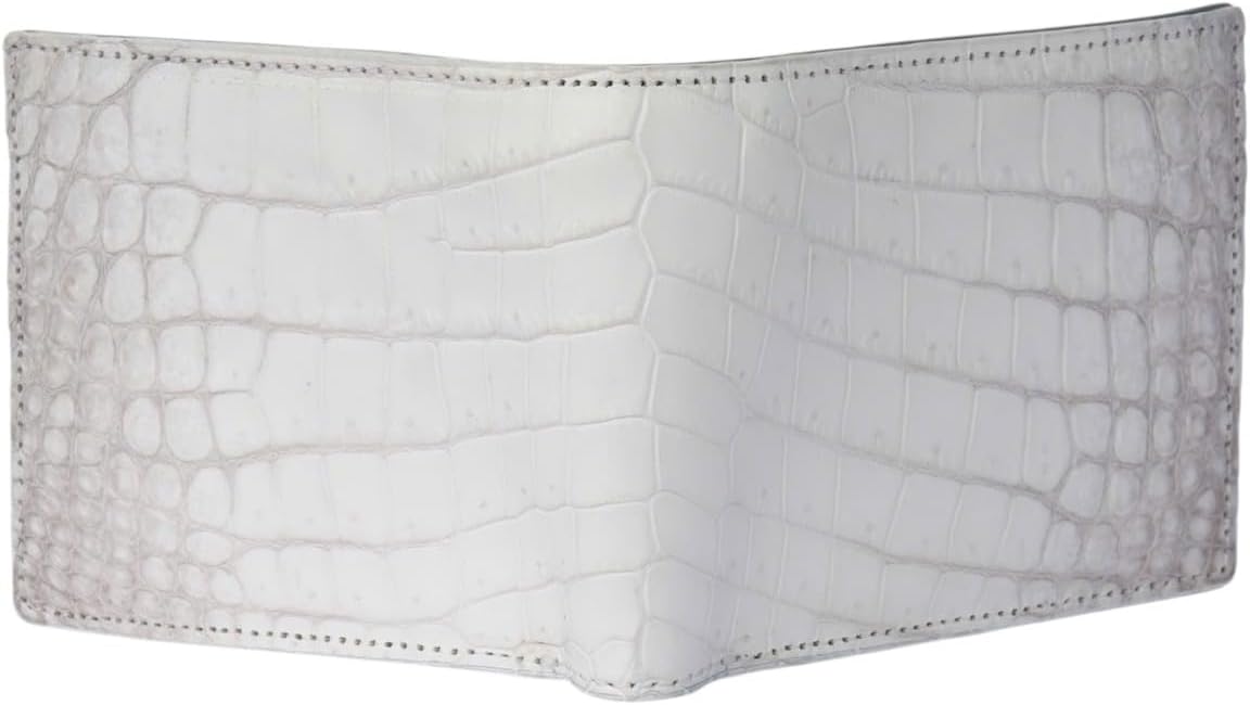 VIETDAVN Billeteras plegables de cocodrilo genuinas para hombres, b...