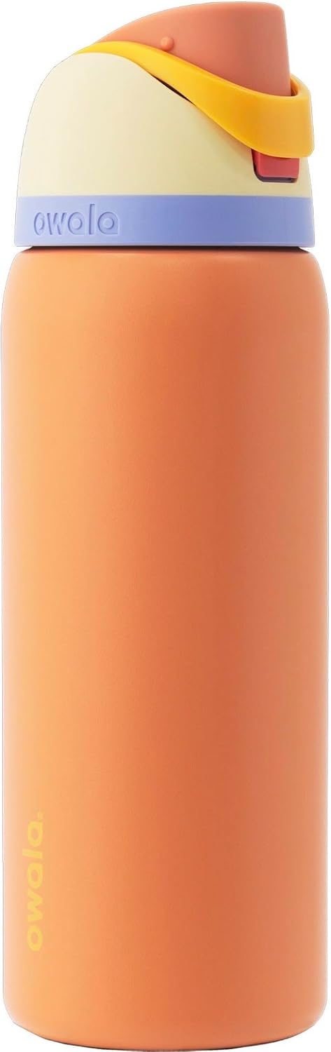 Owala FreeSip - Botella de agua de acero inoxidable, merengue de li...