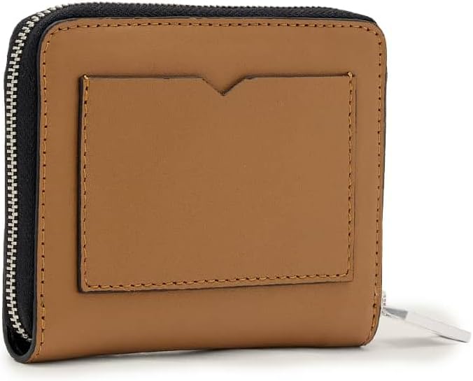AllSaints Cartera con cremallera hexagonal Lena, Marrón toffee, Car...