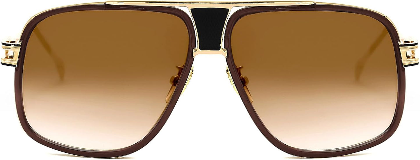 Tskestvy Gafas de sol de aviador de gran tamaño de los años 70 para...