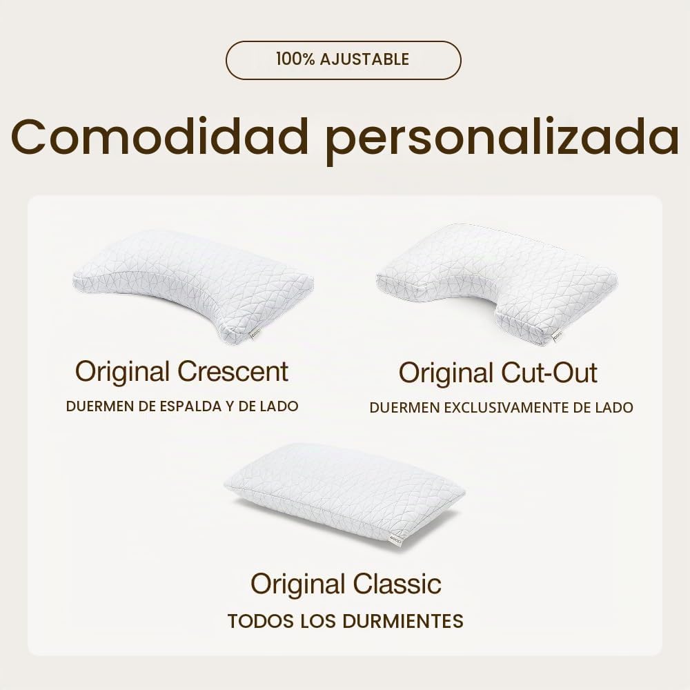 Coop Home Goods Original Loft, almohadas de cama tamaño Queen para...