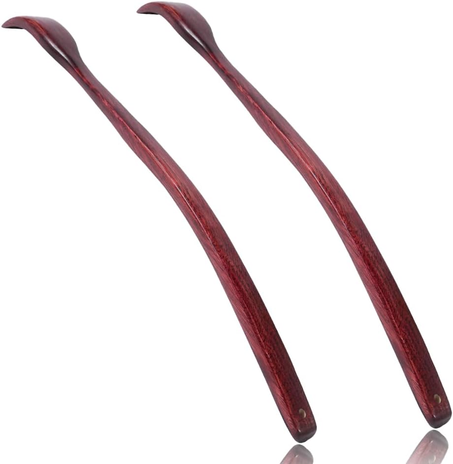 ITCHY-BAN Rascador de espalda de madera extragrande: mango curvo ex...
