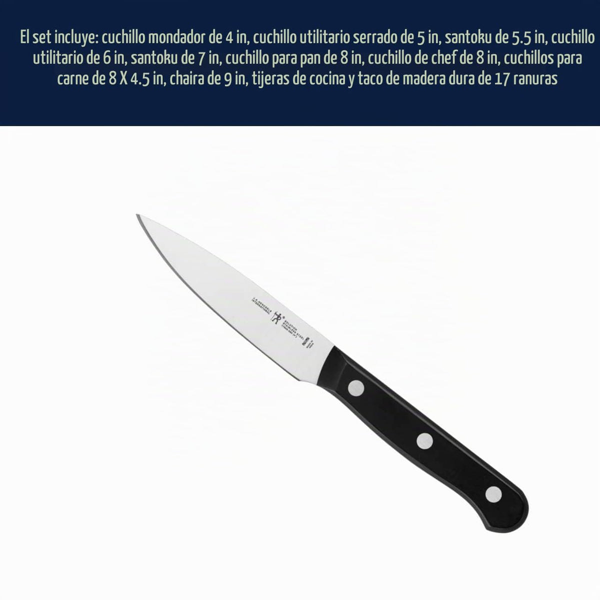 HENCKELS Solution - Juego de cuchillos afilados de 18 piezas, cuchi...