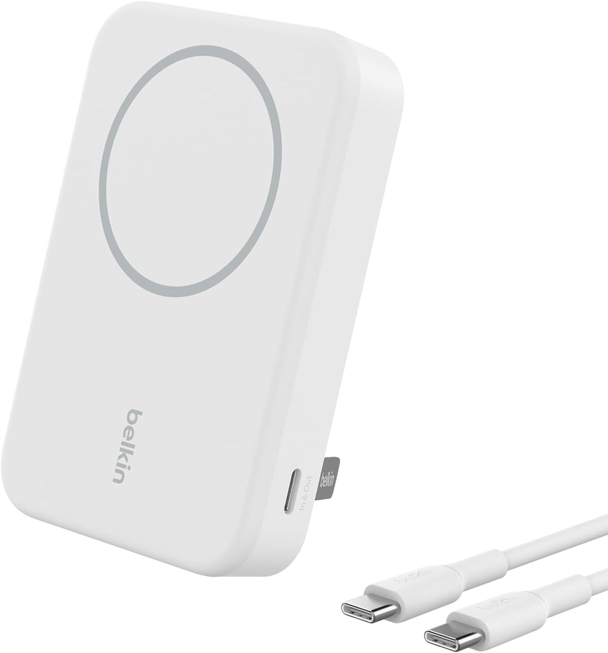 Belkin Cargador portátil, batería externa de 10000 mAh con Qi2, car...