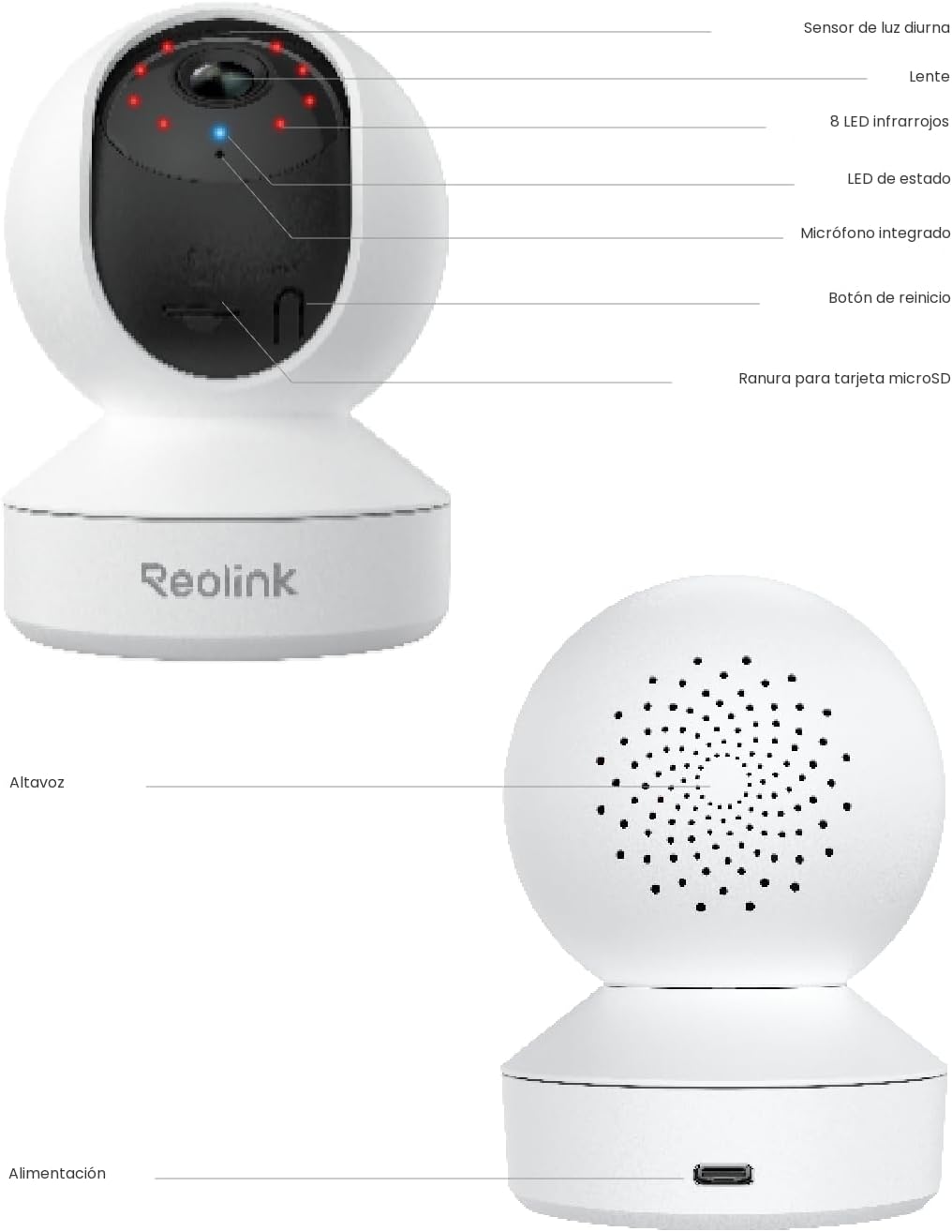 REOLINK Sistema de cámara de seguridad para el hogar, 3MP HD Plug-i...