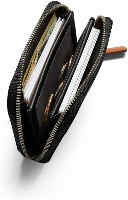 Bellroy Folio Mini, Monedero de Cuero - Negro | Cartera compacta de...