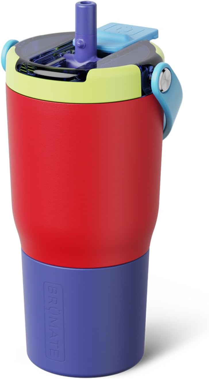BrüMate Resa Flip - Vaso de viaje de 35 onzas con popote abatible c...