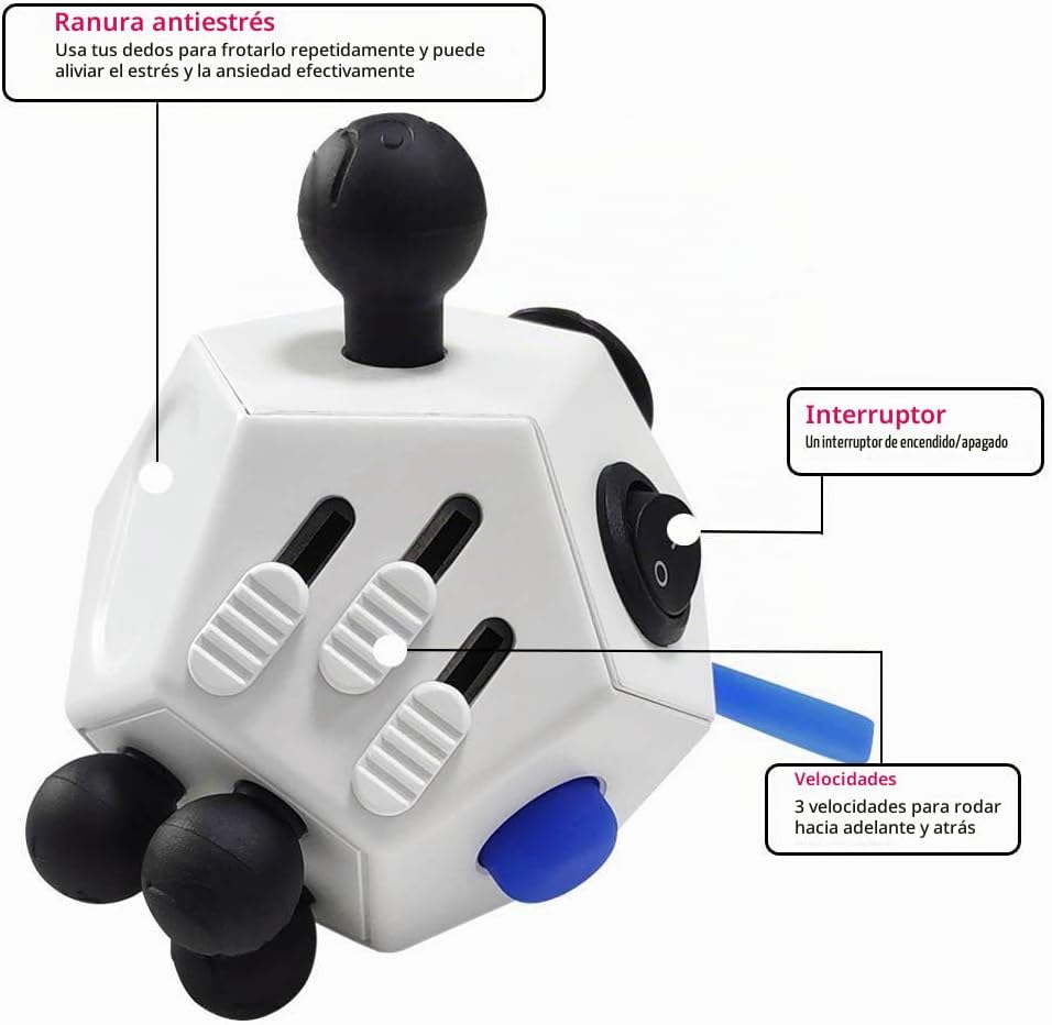 Juguetes de 12 lados, juguetes Fidget Dodecagon anti-ansiedad, aliv...
