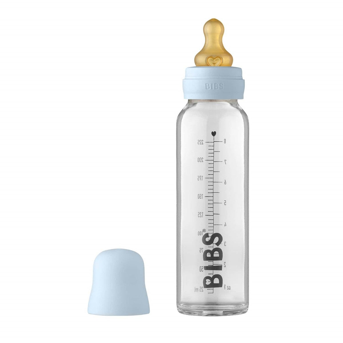BIBS Biberón de vidrio para bebé. Anticólico. Tetilla de látex de g...