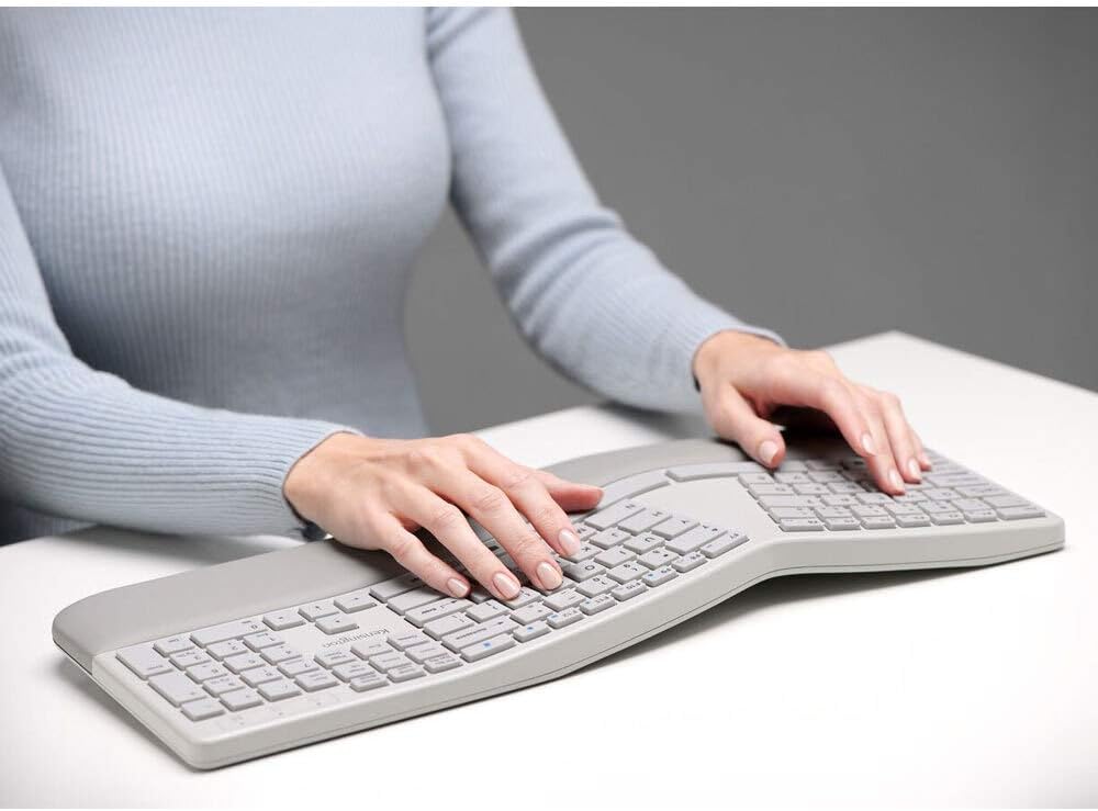 Kensington Pro Fit Teclado y ratón inalámbricos ergonómicos - Gris...