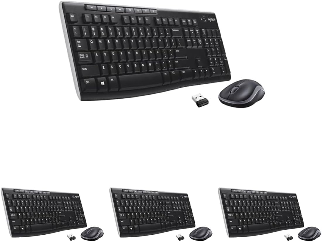 Logitech MK270 Combo de teclado y mouse inalámbricos para Windows,...