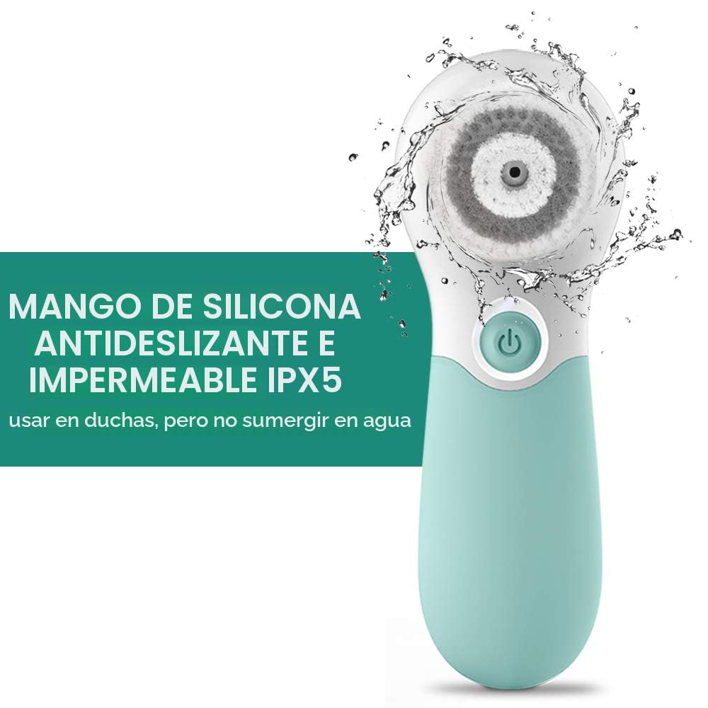 Cepillo de limpieza facial eléctrico exfoliante facial con 3 cabeza...