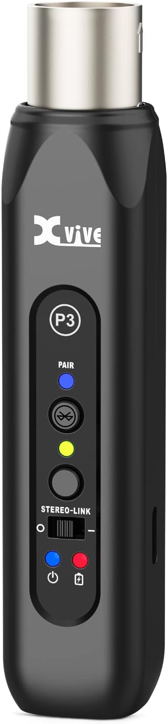Xvive P3 Receptor Bluetooth XLR Inalámbrico, Adaptador Bluetooth pa...