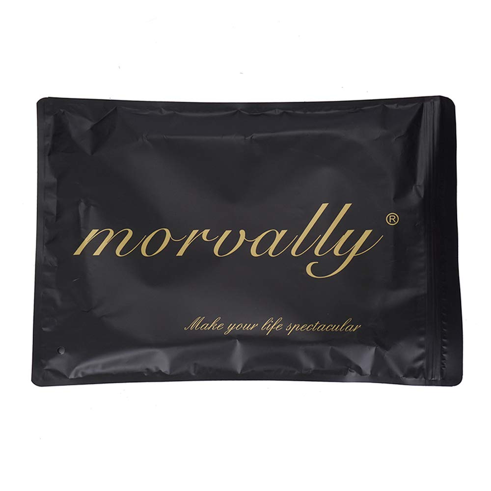 Morvally - Peluca de cabello sintético marrón claro para mujer con...