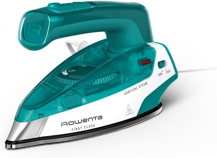 Rowenta Mini plancha de viaje DUAL voltaje 120-240 para ropa verde...