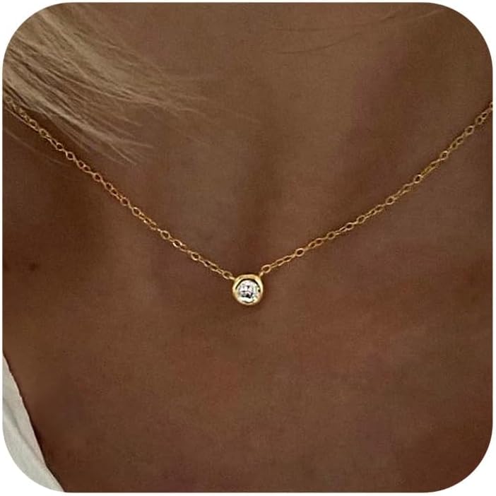 NECOCY - Collares delicados chapados en oro de 14k\/plata con circo...
