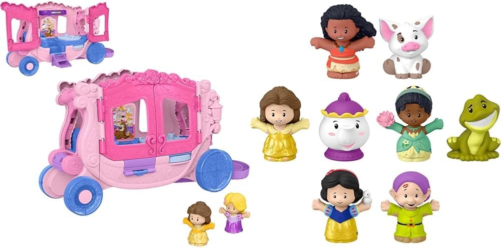 Paquete de Fisher-Price Little People Disney Princess Carrito Music...