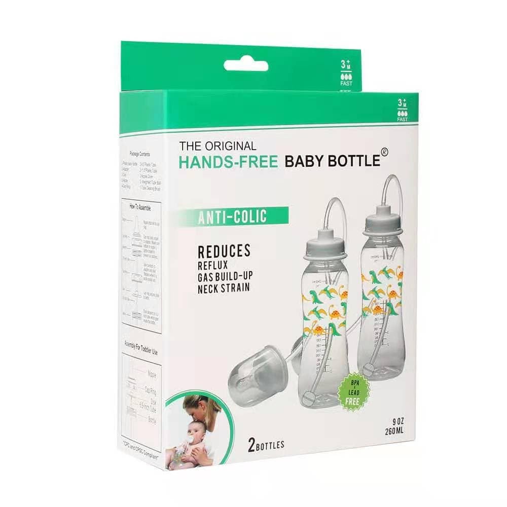 Podee - Botella manos libres para bebé, sistema de alimentación ant...