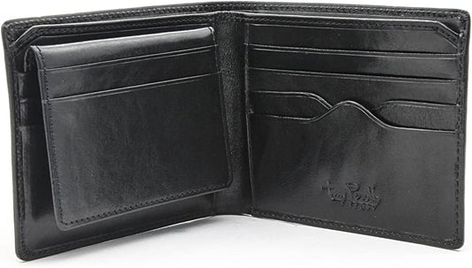 Tony Perotti Cartera de cuero italiano para hombre, delgada, plegab...