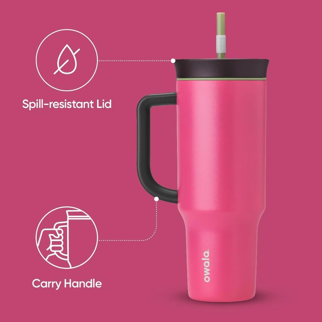 Owala Vaso de viaje aislado de acero inoxidable de triple capa con...