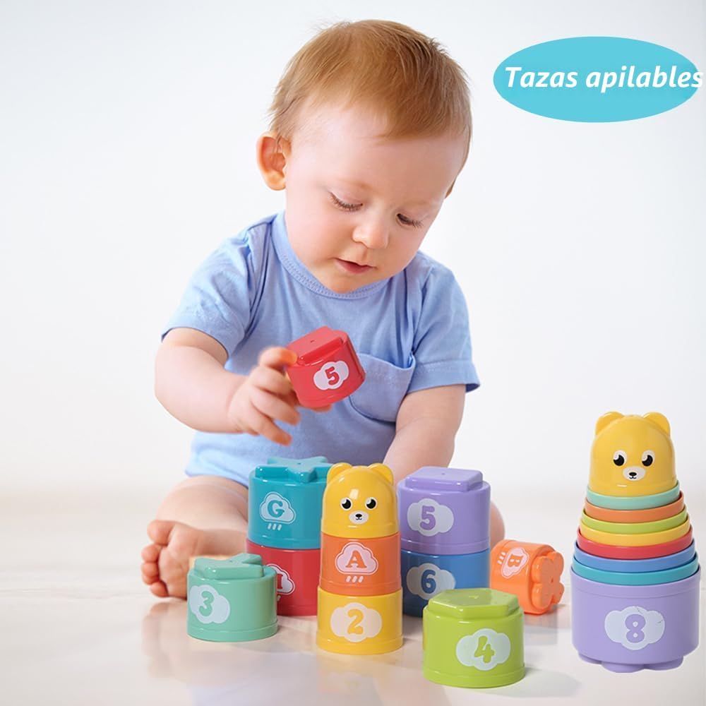ELLECK Juguetes Montessori para bebés de 6 a 12 meses, juguetes Mon...