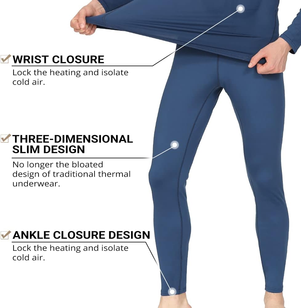 HEROBIKER - Conjunto de ropa interior térmica para hombre, pantalon...