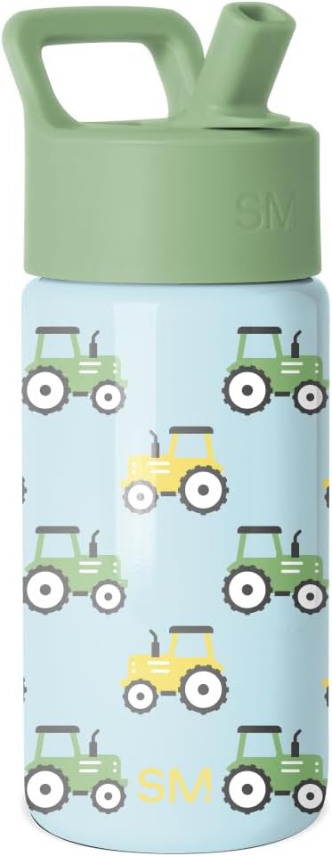 Simple Modern Kids Summit - Botella de agua con tapa con pajilla, v...