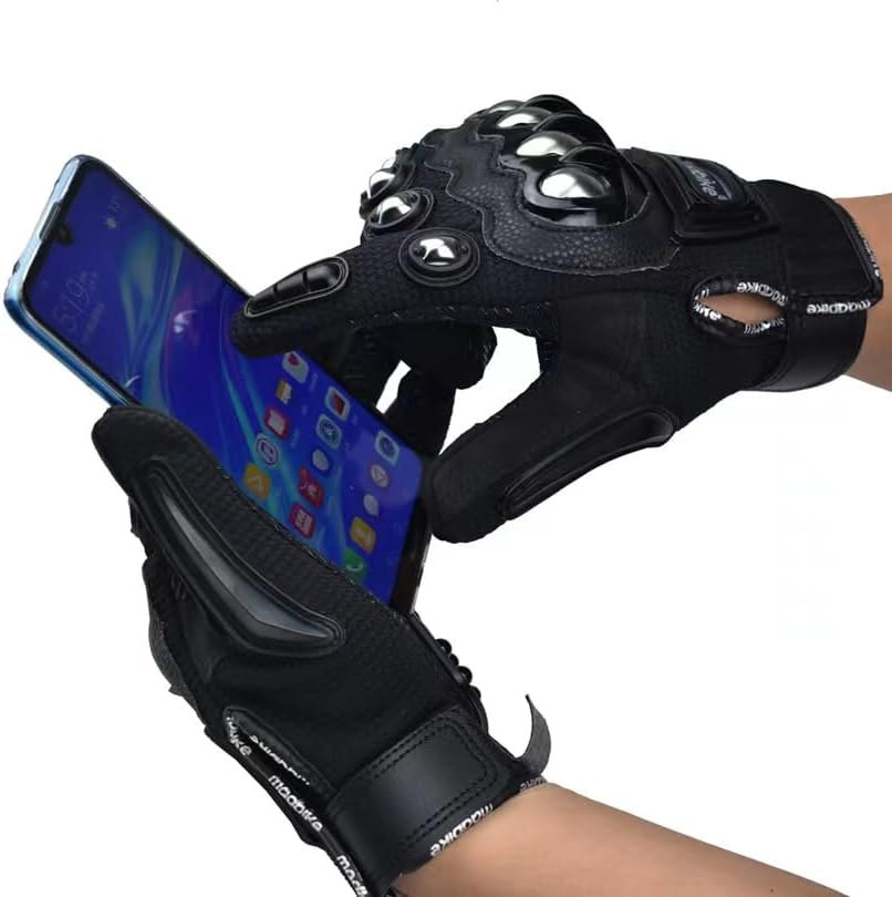 Madmotor Guantes de seguridad reforzados con protección de nudillos...