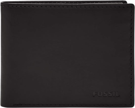 Fossil Derrick billetera de cuero con bloqueo RFID para hombre, ple...