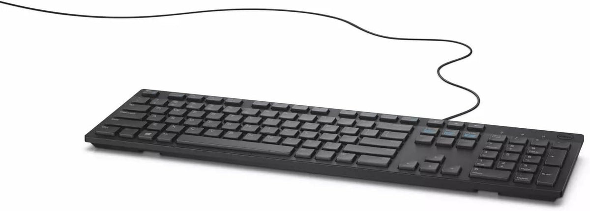 DELL - Teclado de escritorio con cable USB multimedia, en inglés, M...