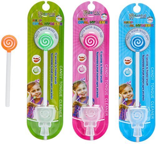 55Dental - Juego de raspador o limpiador de lengua para niños, paqu...